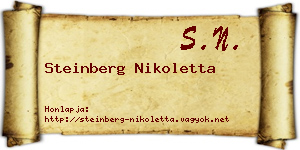 Steinberg Nikoletta névjegykártya