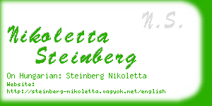nikoletta steinberg business card